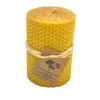 Esoterika - Candela da rituale in Cera d'api arrotolata a mano 10x6 Cm