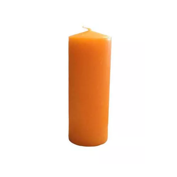 Esoterika - Cero da rituale colore pieno - Arancio -- 15x5 Cm