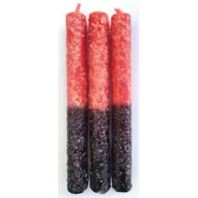 Esoterika - Candela esoterica nera e rossa al sale -