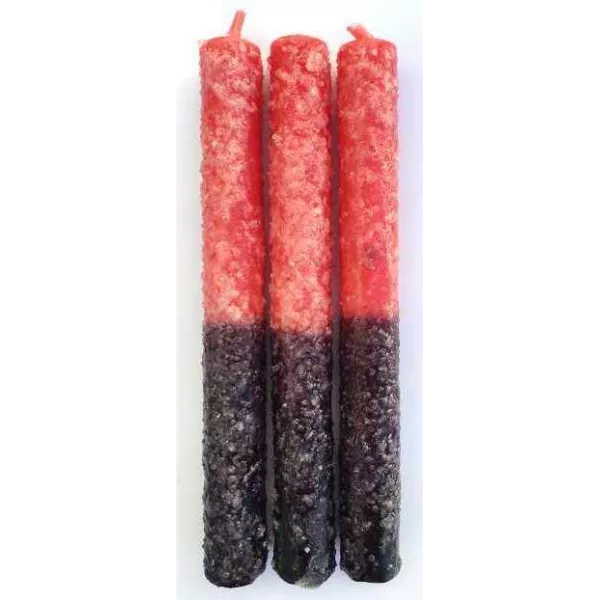 Esoterika - Candela esoterica nera e rossa al sale -