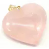 Esoterika - Ciondolo A Cuore In Quarzo rosa con passante -- 3,0 Cm