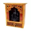 Esoterika - Altare con cassetto legno dipinto a mano -- 16.5x22x14 cm