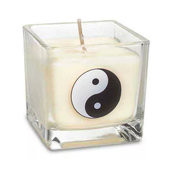 Esoterika - Candela profumata in cera di colza Yin Yang -- 6x6x6 cm