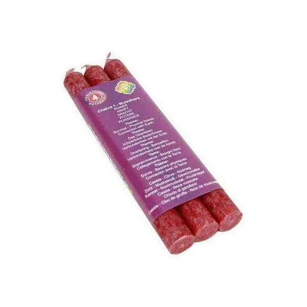 Esoterika - Candela ‘Da Tavola’ Profumata 1° Chakra Rosso X 3 -- 21x2,