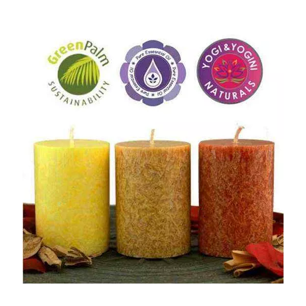 Esoterika - Candele Alla Stearina 3 X Sunset -- 8x5,5 Cm