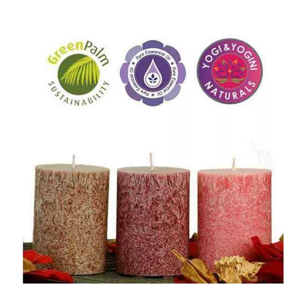 Esoterika - Candele Alla Stearina Sostenibili 3 X Earth -- 8x5,5 Cm