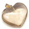 Esoterika - Ciondolo A Cuore In Quarzo fumè con passante -- 3,0 Cm