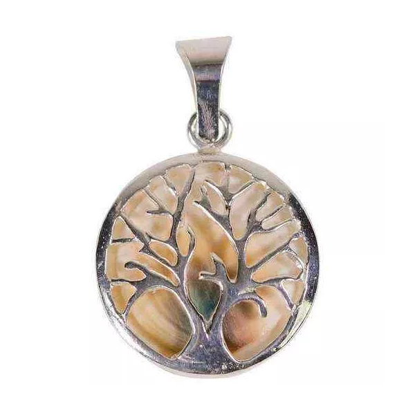 Esoterika - Ciondolo Albero Della Vita E Opercolo Argento 925 -- 3,0x1