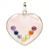 Esoterika - Ciondolo Chakra A Forma Di Cuore In Quarzo -- 3 Cm
