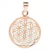 Esoterika - Ciondolo Fiore Della Vita In Ottone Color Oro Rosa -- 2,5 