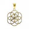 Esoterika - Ciondolo Fiore Della Vita Ottone Color Oro -- 3 Cm