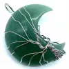 Esoterika - Ciondolo Luna con Albero della Vita in Avventurina