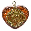 Esoterika - Ciondolo Orgonite Primo Chakra Cuore -- 4x4,2 Cm
