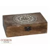 Esoterika - Cofanetto decorato trisquel in legno 13x20x6 cm