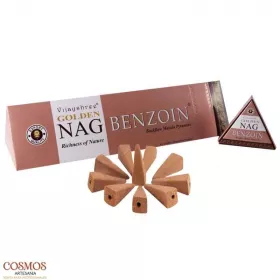 Esoterika - Coni di incenso Golden Nag benzoino a flusso inverso backf