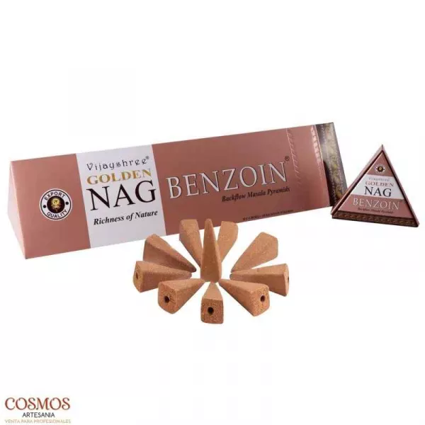 Esoterika - Coni di incenso Golden Nag benzoino a flusso inverso backf