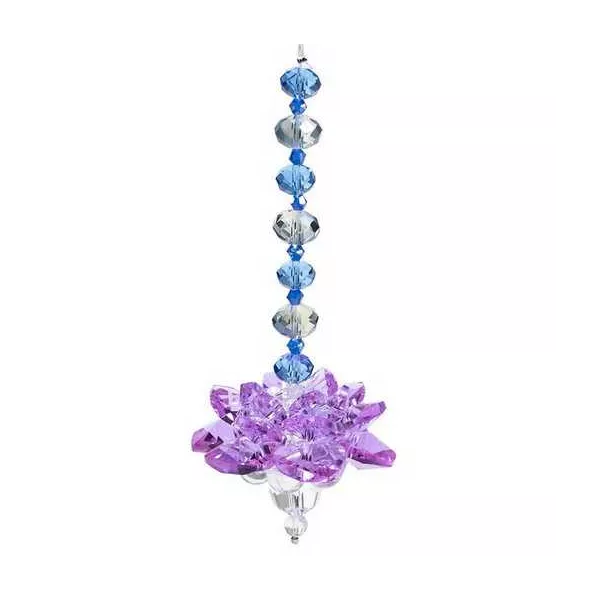 Esoterika - Feng Shui loto di cristallo viola -- 10cm