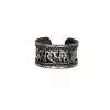 Esoterika - Anello Tibet Om Mani Pad Me Hum In Metallo Bianco -- 1,3 C