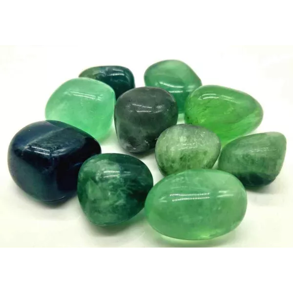 Esoterika - Fluorite Verde Burattata singola pietra -- ± 2,5-3 Cm