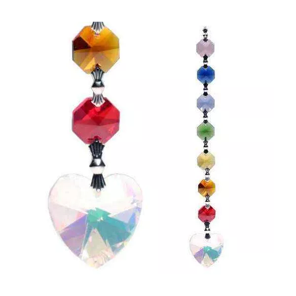 Esoterika - Cristallo per finestre Aurora Cuore Feng-Shui Chakra -- 20
