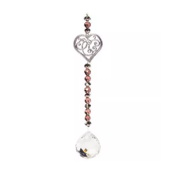 Esoterika - Decorazione Feng Shui con cuore e sfera in cristallo -- 16