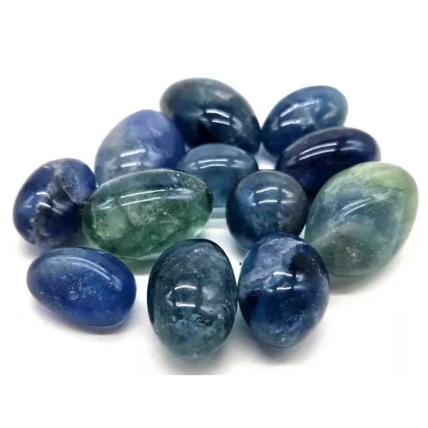 Esoterika - Fluorite Blu Burattata singola pietra -- ± 2-3 Cm