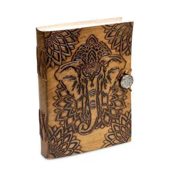 Esoterika - Grimorio con copertina in cuoio -- Ganesh - 250g