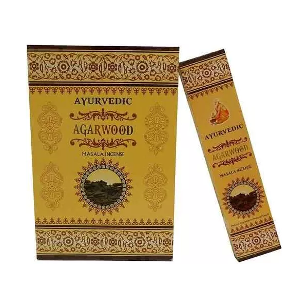 Esoterika - Incenso Ayurvedic Masala Agarwood Premium --Box 12 confezi
