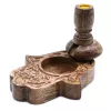 Esoterika - Incensiera in legno di mango a flusso inverso backflow -- 