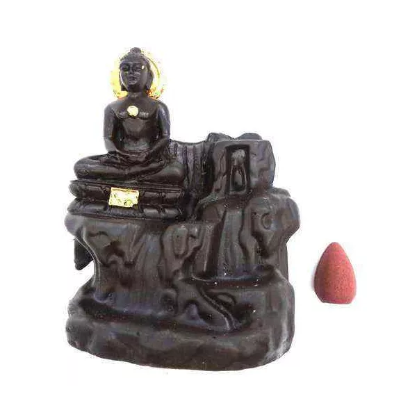Esoterika - Incensiera in resina con riflusso backflow -- Buddha Medit