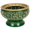Esoterika - Incensiera Per Carbonella In Ottone Verde -- 7.5x5.5cm