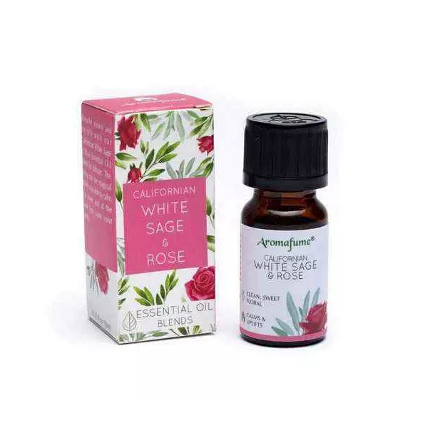 Esoterika - Aromafume miscela oli essenziali Salvia bianca & Rosa -- 1