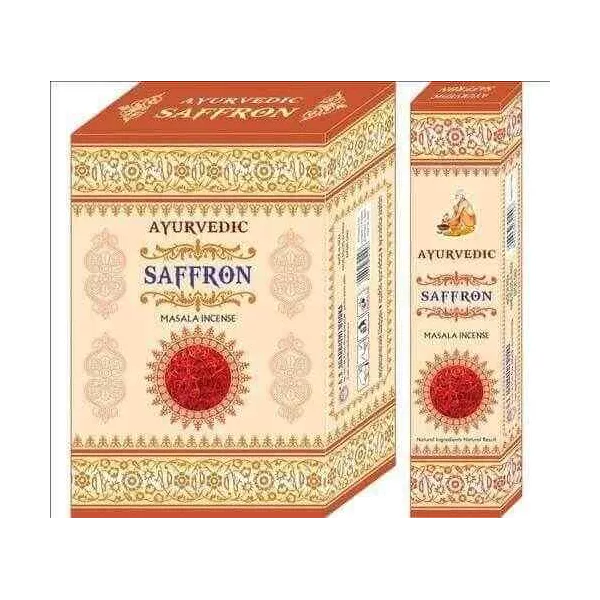 Esoterika - Incenso Ayurvedic Masala Saffron Premium -- Box 12 confezi