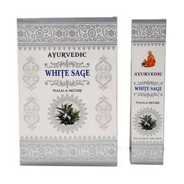 Esoterika - Incenso Ayurvedic Masala White Sage Premium -- Box 12 conf
