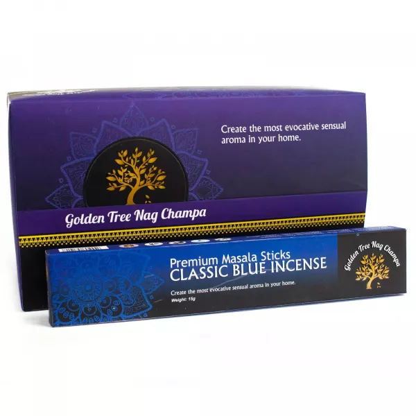 Esoterika - Incenso Golden Tree Nag Champa - Classic Blue -- - Box 12 