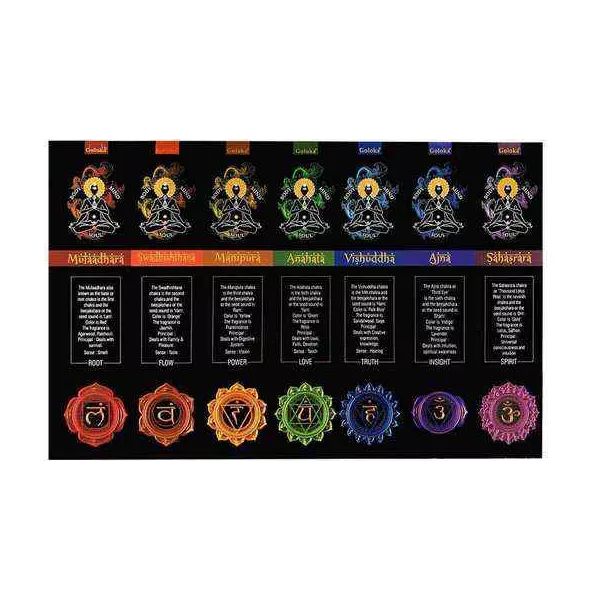 Esoterika - Incenso Goloka naturale 7 Chakra -- 7 x 15gr