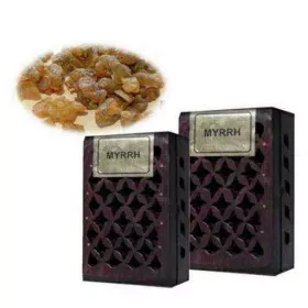 Esoterika - Incenso Resina Mirra In Scatola Di Legno -- 6x4 Cm