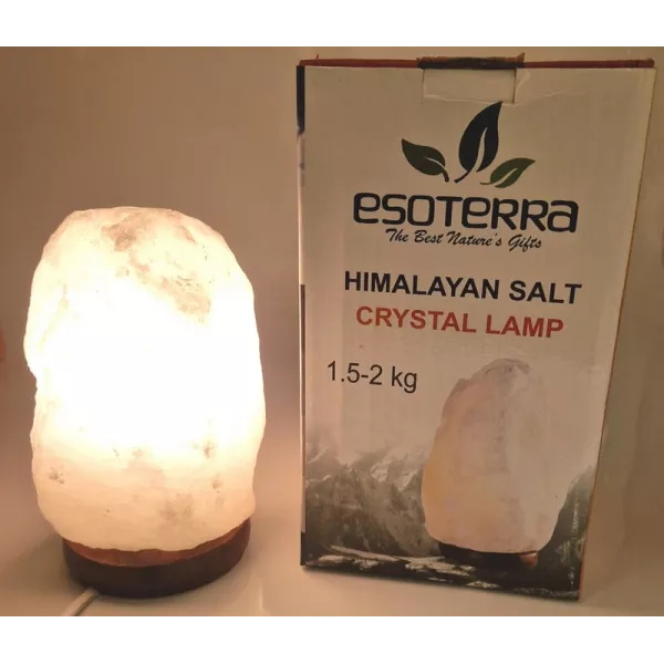 Esoterika - Lampada di sale Himalaya Grezza Bianca -- 1000/2000gr