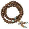 Esoterika - Mala legno grani ornamentali e dorje -- 0.6 cm