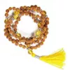 Esoterika - Mala Rudraksha e Citrino Quarzo affumicato -- 0.5cm