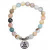 Esoterika - Mala/braccialetto in Amazzonite elastico Buddha -- 0.8 cm