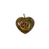 Esoterika - Orgonite Ciondolo 7 Chakra a forma di cuore simbolo OM -- 