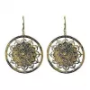 Esoterika - Orecchini - Mandala Loto - in bronzo dorato -- 3.5 cm