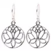 Esoterika - Orecchini Loto in ottone color argento -- 1.8 cm