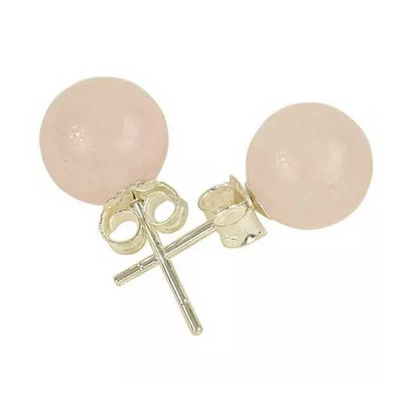 Esoterika - Orecchini Quarzo rosa - argento 925 -- 0.8 cm