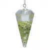 Esoterika - Orgone Pendolo Peridoto Sfaccettato Appuntito -- 11 G- 4 C