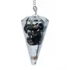 Esoterika - Orgone Pendolo Tormalina Nera Sfaccettata Appuntito -- 11 