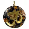 Esoterika - Orgonite ciondolo Om Tormalina e Diaspro -- 4 cm