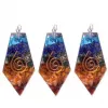 Esoterika - Orgonite ciondolo pentagono policromo -- 5x2.5 cm