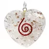 Esoterika - Orgonite ciondolo Selenite a forma di cuore -- 3.5 cm